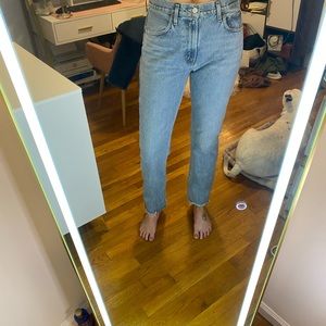AGOLDE Cherise High Rise Straight in light wash - size 28